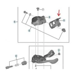 SHIMANO Corps De Manette Droit XT M8000